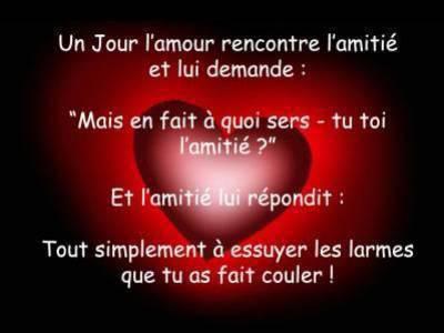 une question entre l amou et amitie
